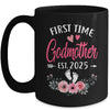 First Time Godmother Promoted To Godmother Est 2025 Mothers Day Mug | teecentury