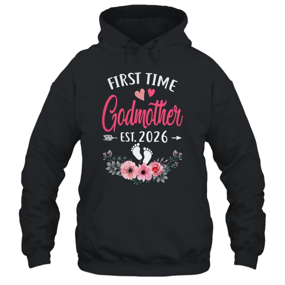 First Time Godmother Promoted To Godmother Est 2026 Mothers Day Shirt & Tank Top | teecentury