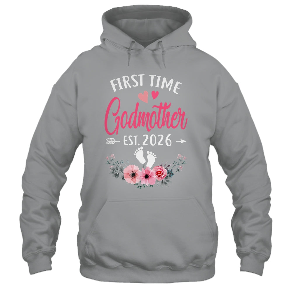 First Time Godmother Promoted To Godmother Est 2026 Mothers Day Shirt & Tank Top | teecentury