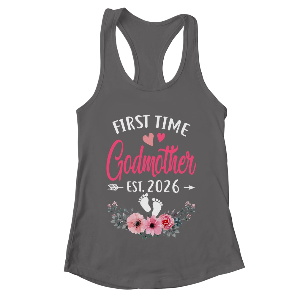 First Time Godmother Promoted To Godmother Est 2026 Mothers Day Shirt & Tank Top | teecentury