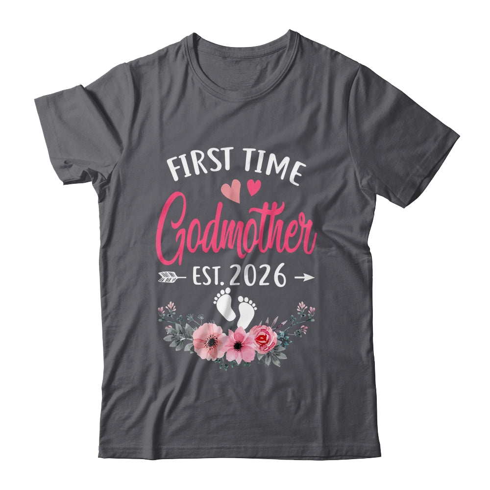 First Time Godmother Promoted To Godmother Est 2027 Mothers Day Shirt & Tank Top | teecentury