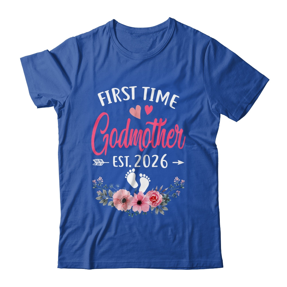 First Time Godmother Promoted To Godmother Est 2027 Mothers Day Shirt & Tank Top | teecentury