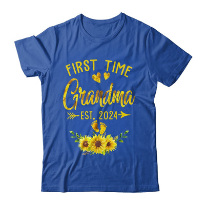 First Time Grandma Est 2024 Sunflower Promoted To Grandma Shirt & Tank Top | teecentury