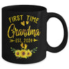 First Time Grandma Est 2024 Sunflower Promoted To Grandma Mug | teecentury