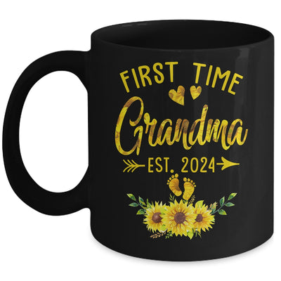 First Time Grandma Est 2024 Sunflower Promoted To Grandma Mug | teecentury