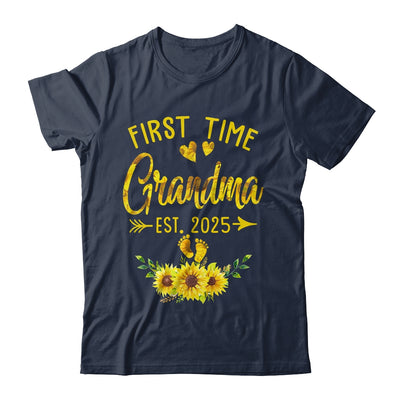 First Time Grandma Est 2025 Sunflower Promoted To Grandma Shirt & Tank Top | teecentury