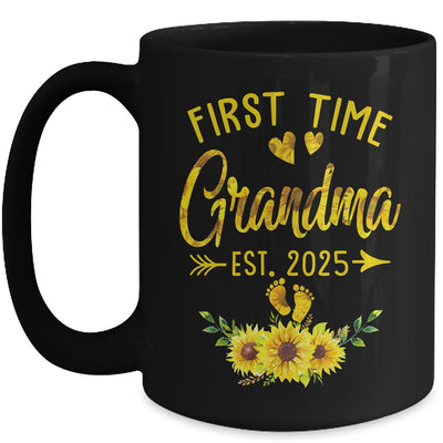First Time Grandma Est 2025 Sunflower Promoted To Grandma Mug | teecentury