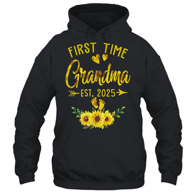 First Time Grandma Est 2025 Sunflower Promoted To Grandma Shirt & Tank Top | teecentury