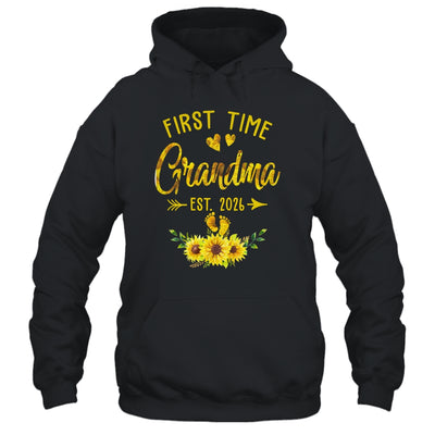 First Time Grandma Est 2026 Sunflower Promoted To Grandma Shirt & Tank Top | teecentury