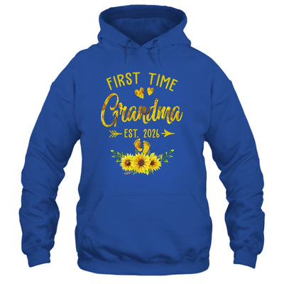 First Time Grandma Est 2026 Sunflower Promoted To Grandma Shirt & Tank Top | teecentury