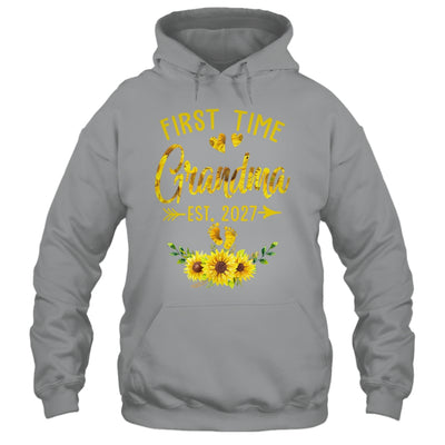 First Time Grandma Est 2027 Sunflower Promoted To Grandma Shirt & Tank Top | teecentury