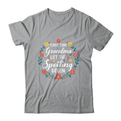 First Time Grandma Let Spoiling Begin Floral Mother'S Day Shirt & Tank Top | teecentury