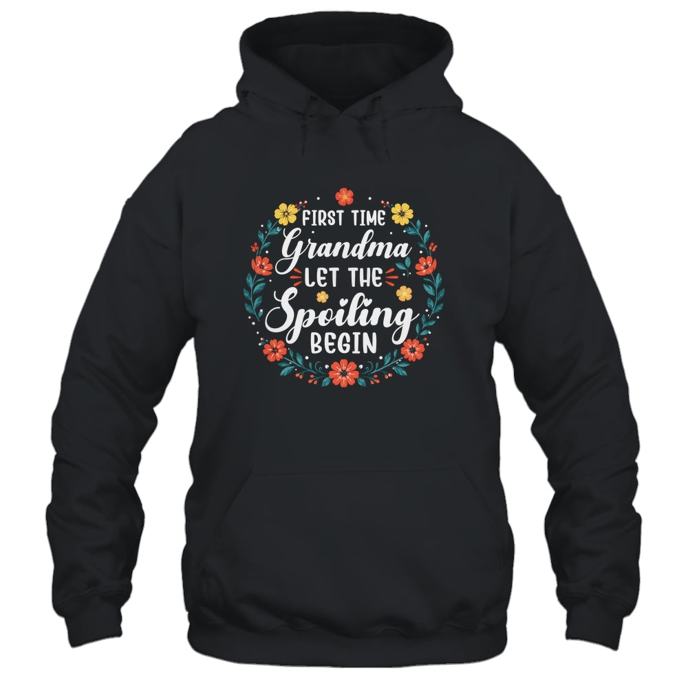 First Time Grandma Let Spoiling Begin Floral Mother'S Day Shirt & Tank Top | teecentury