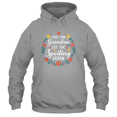 First Time Grandma Let Spoiling Begin Floral Mother'S Day Shirt & Tank Top | teecentury