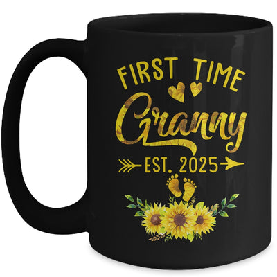 First Time Granny Est 2025 Sunflower Promoted To Granny Mug | teecentury