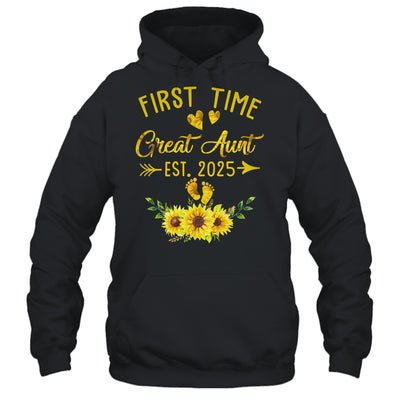 First Time Great Aunt Est 2025 Sunflower Promoted To Aunt Shirt & Tank Top | teecentury