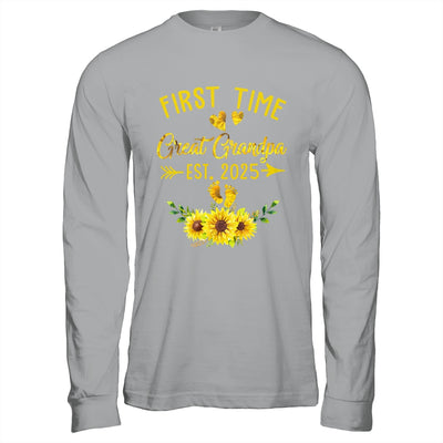 First Time Great Grandpa Est 2025 Sunflower Promoted To Grandma Shirt & Hoodie | teecentury