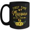 First Time Mamaw Est 2024 Sunflower Promoted To Mamaw Mug | teecentury