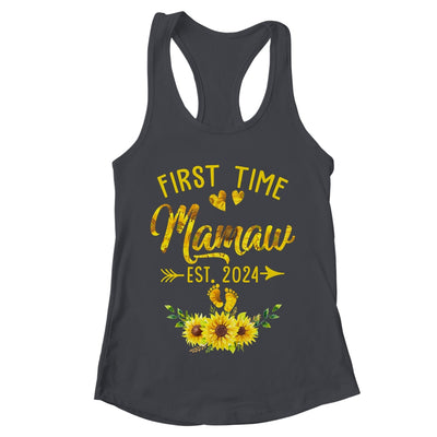 First Time Mamaw Est 2024 Sunflower Promoted To Mamaw Shirt & Tank Top | teecentury