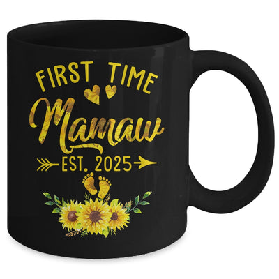 First Time Mamaw Est 2025 Sunflower Promoted To Mamaw Mug | teecentury