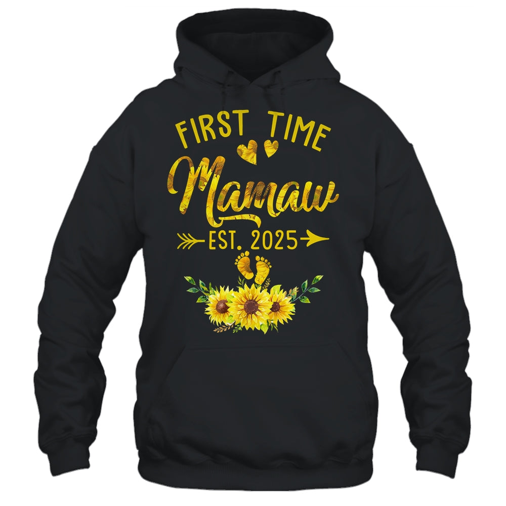 First Time Mamaw Est 2025 Sunflower Promoted To Mamaw Shirt & Tank Top | teecentury