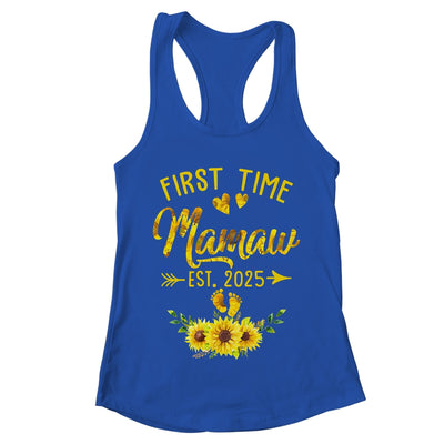 First Time Mamaw Est 2025 Sunflower Promoted To Mamaw Shirt & Tank Top | teecentury