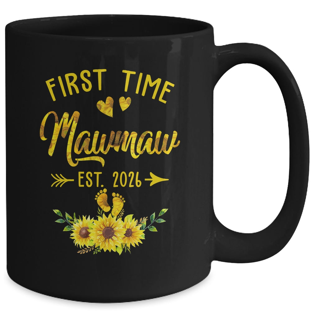 First Time Mamaw Est 2026 Sunflower Promoted To Mamaw Mug | teecentury