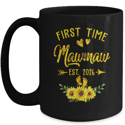 First Time Mamaw Est 2026 Sunflower Promoted To Mamaw Mug | teecentury