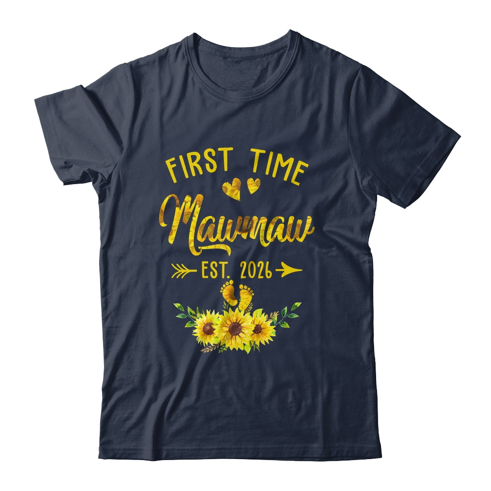 First Time Mamaw Est 2026 Sunflower Promoted To Mamaw Shirt & Tank Top | teecentury