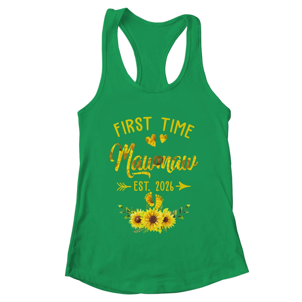 First Time Mamaw Est 2026 Sunflower Promoted To Mamaw Shirt & Tank Top | teecentury