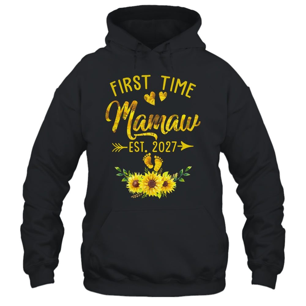 First Time Mamaw Est 2027 Sunflower Promoted To Mamaw Shirt & Tank Top | teecentury
