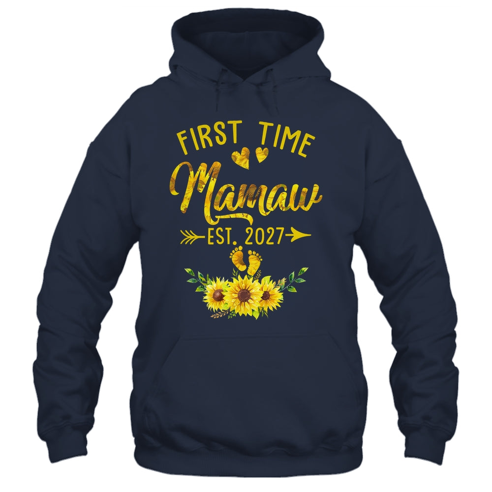 First Time Mamaw Est 2027 Sunflower Promoted To Mamaw Shirt & Tank Top | teecentury
