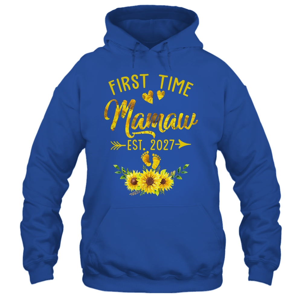 First Time Mamaw Est 2027 Sunflower Promoted To Mamaw Shirt & Tank Top | teecentury
