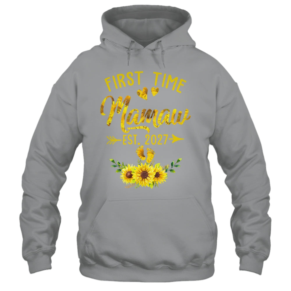 First Time Mamaw Est 2027 Sunflower Promoted To Mamaw Shirt & Tank Top | teecentury