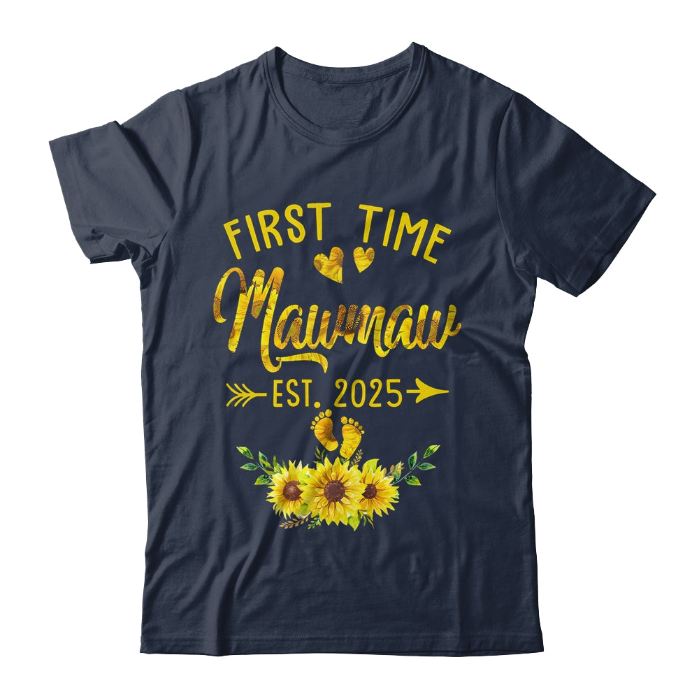 First Time Mawmaw Est 2025 Sunflower Promoted To Mawmaw Shirt & Tank Top | teecentury
