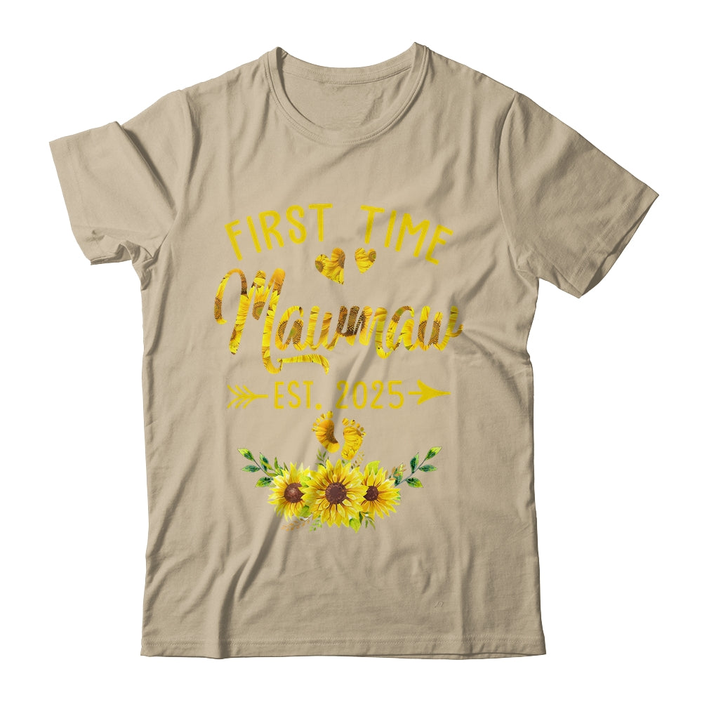 First Time Mawmaw Est 2025 Sunflower Promoted To Mawmaw Shirt & Tank Top | teecentury