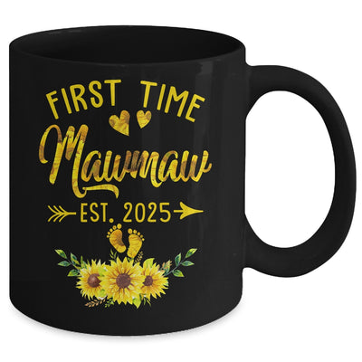 First Time Mawmaw Est 2025 Sunflower Promoted To Mawmaw Mug | teecentury