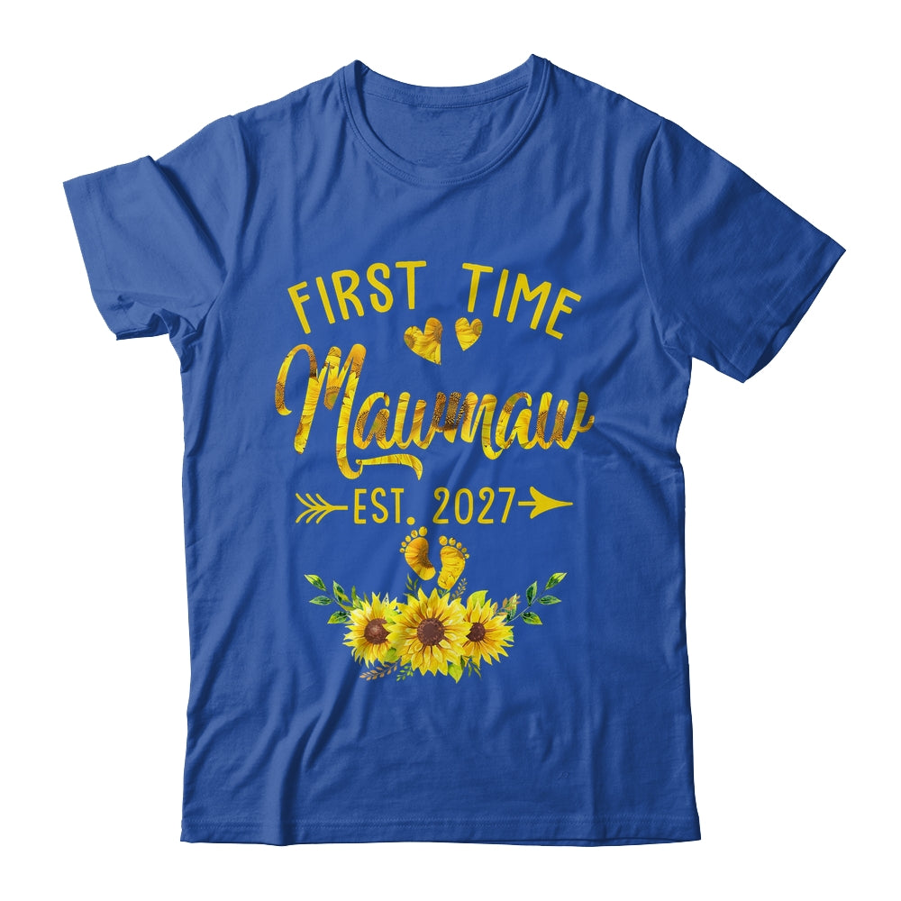 First Time Mawmaw Est 2027 Sunflower Promoted To Mawmaw Shirt & Tank Top | teecentury