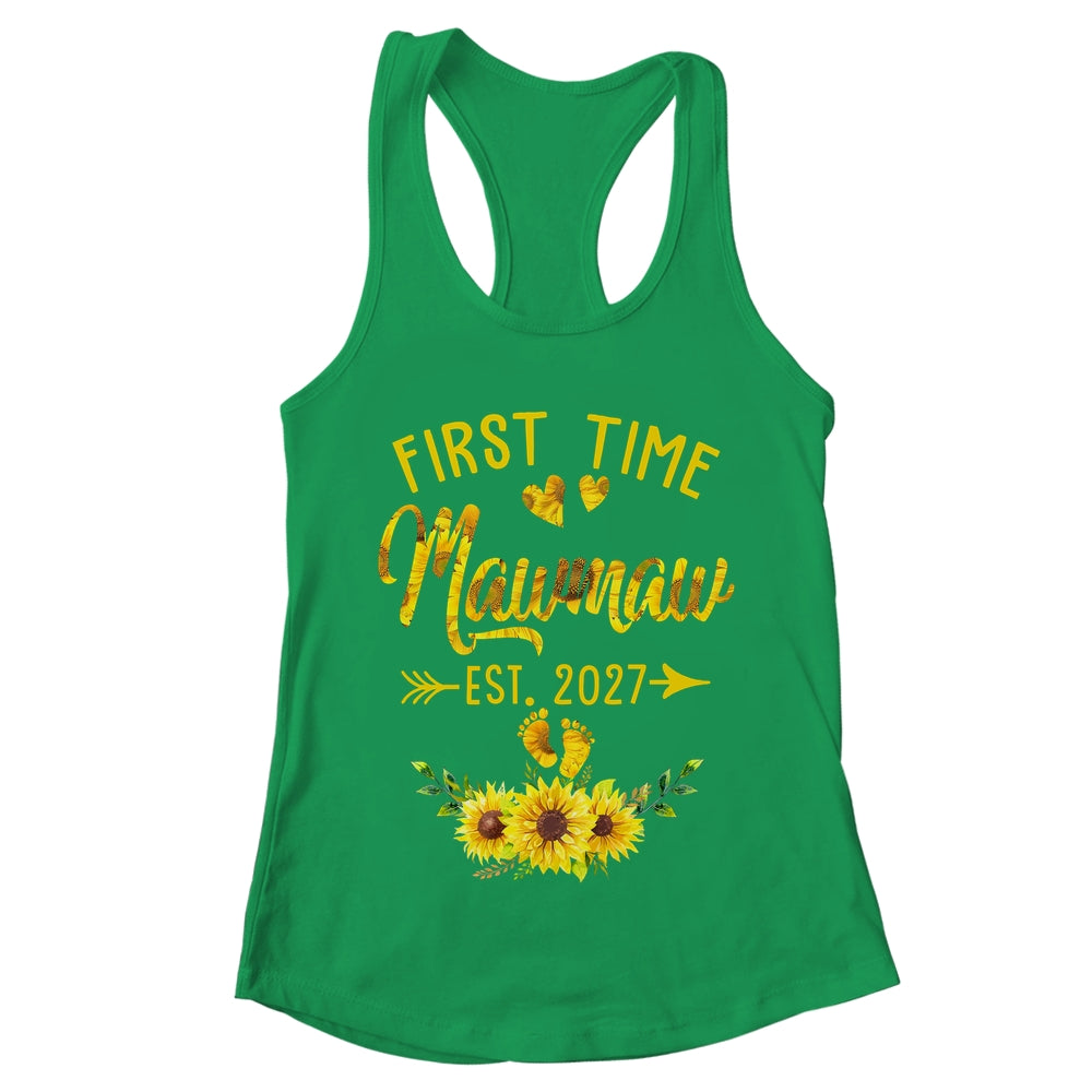 First Time Mawmaw Est 2027 Sunflower Promoted To Mawmaw Shirt & Tank Top | teecentury