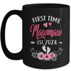 First Time Mawmaw Promoted To Mawmaw Est 2024 Mothers Day Mug | teecentury