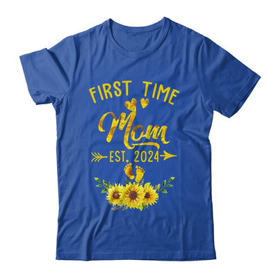 First Time Mom Est 2024 Sunflower Promoted To Mom Shirt & Tank Top | teecentury