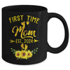 First Time Mom Est 2024 Sunflower Promoted To Mom Mug | teecentury
