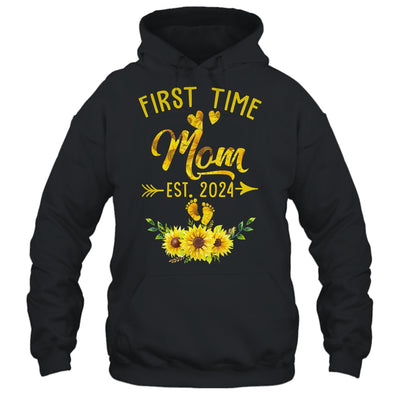 First Time Mom Est 2024 Sunflower Promoted To Mom Shirt & Tank Top | teecentury