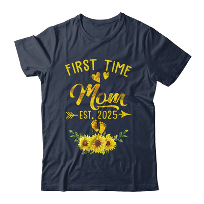 First Time Mom Est 2025 Sunflower Promoted To Mom Shirt & Tank Top | teecentury