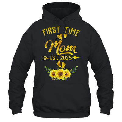 First Time Mom Est 2025 Sunflower Promoted To Mom Shirt & Tank Top | teecentury