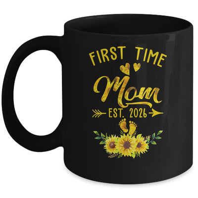 First Time Mom Est 2026 Sunflower Promoted To Mom Mug | teecentury