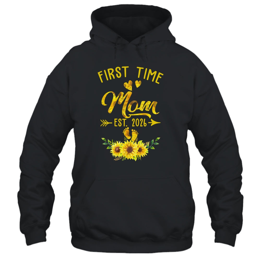 First Time Mom Est 2026 Sunflower Promoted To Mom Shirt & Tank Top | teecentury