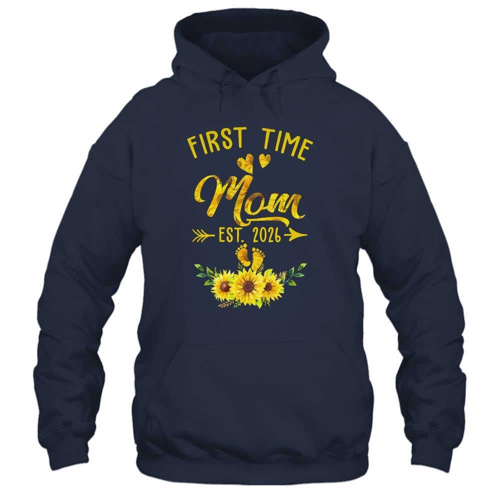 First Time Mom Est 2026 Sunflower Promoted To Mom Shirt & Tank Top | teecentury