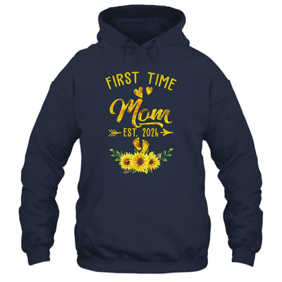 First Time Mom Est 2026 Sunflower Promoted To Mom Shirt & Tank Top | teecentury