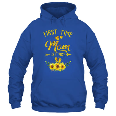 First Time Mom Est 2026 Sunflower Promoted To Mom Shirt & Tank Top | teecentury